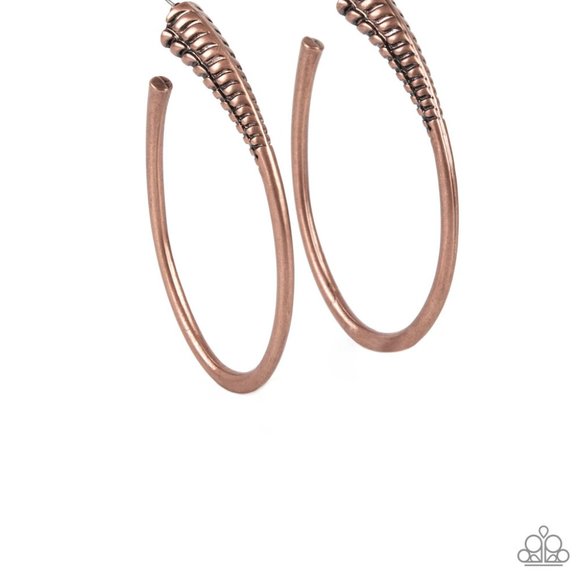 Fully Loaded Copper Hoop Earrings - Picture 1 of 2